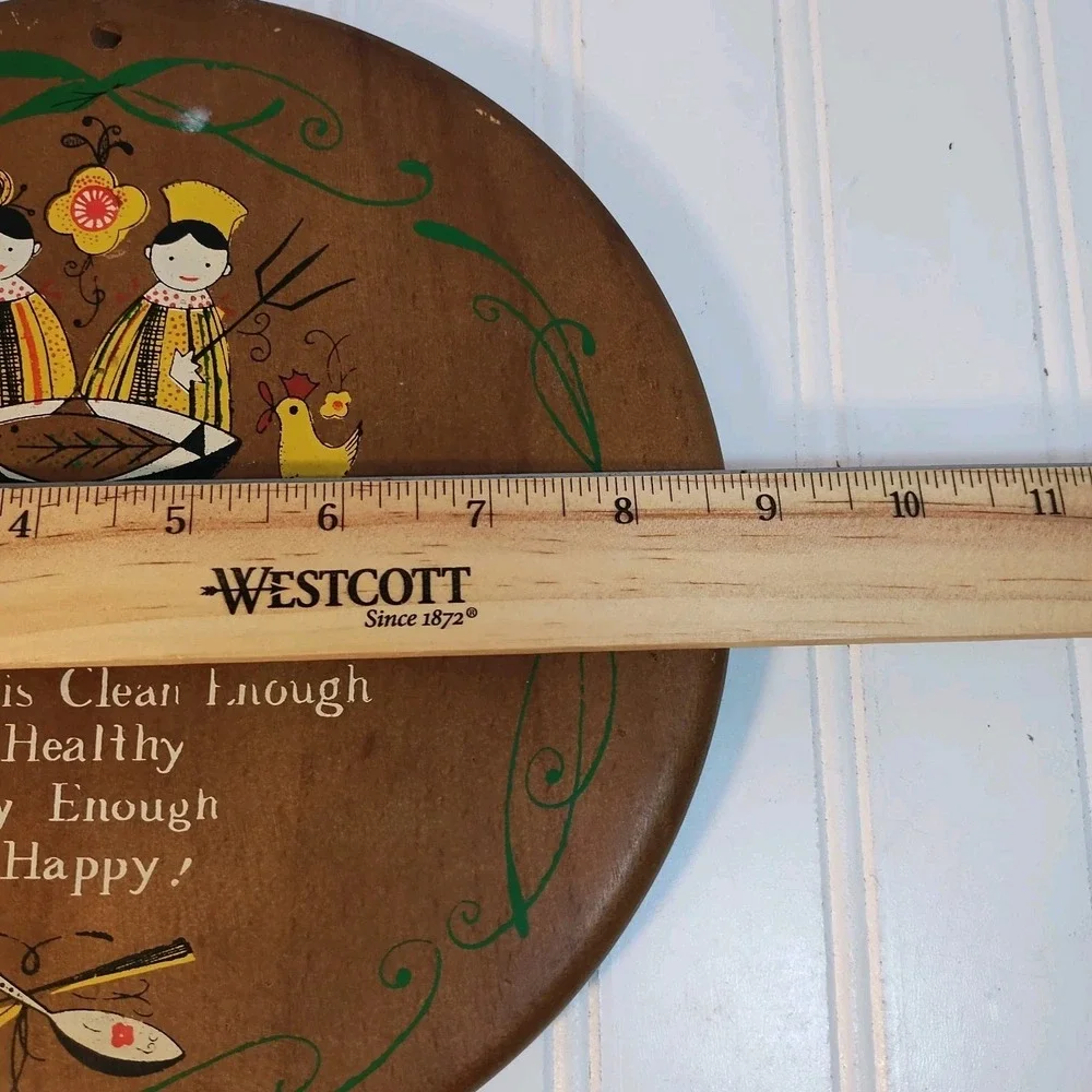 VTG Wood Enesco Japan Wall Plaque 